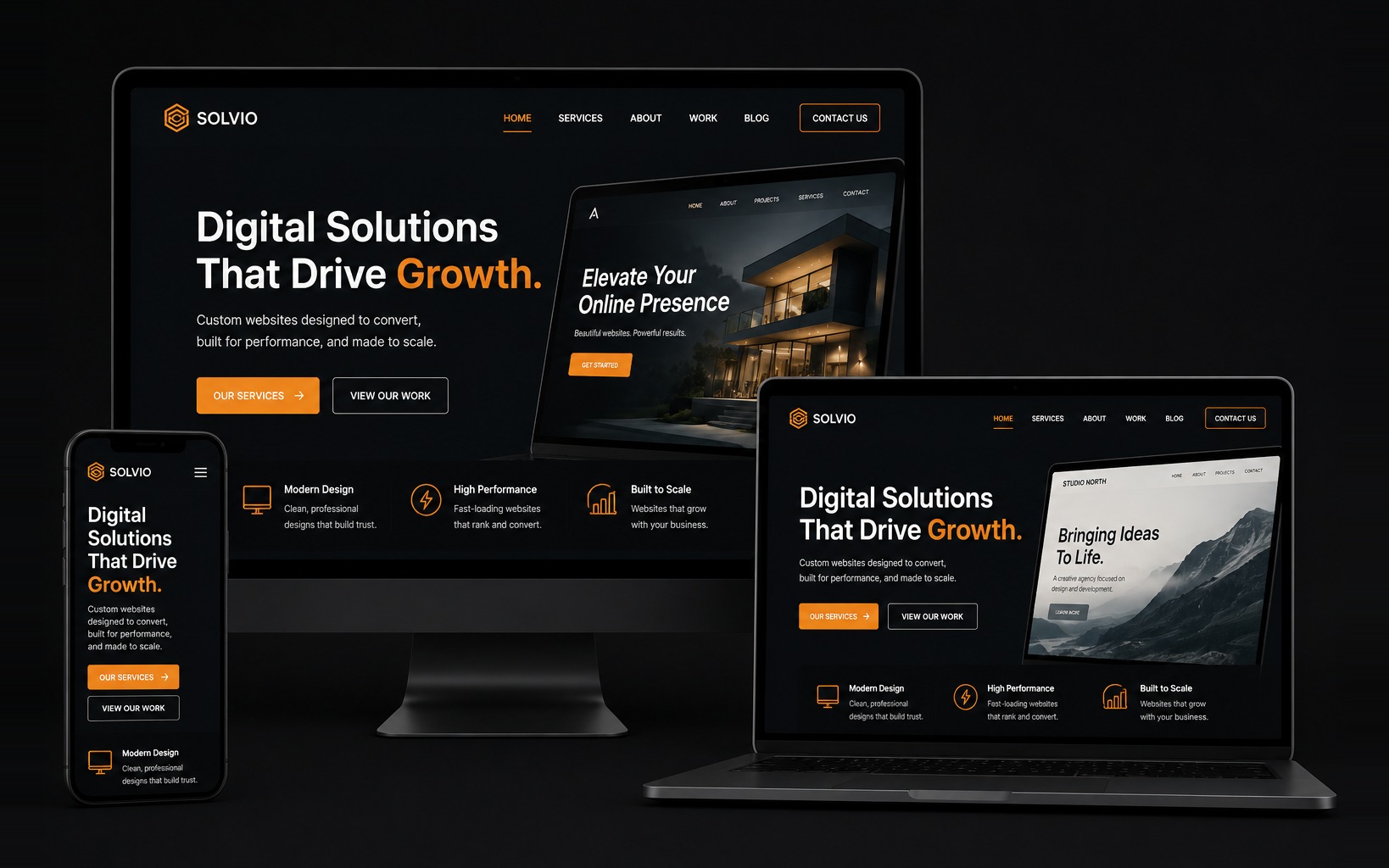 Websites interface preview